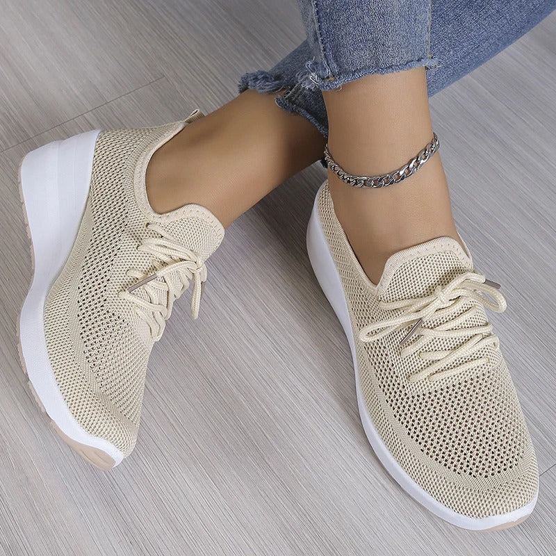 The Riviera Knit Wedge Sneakers