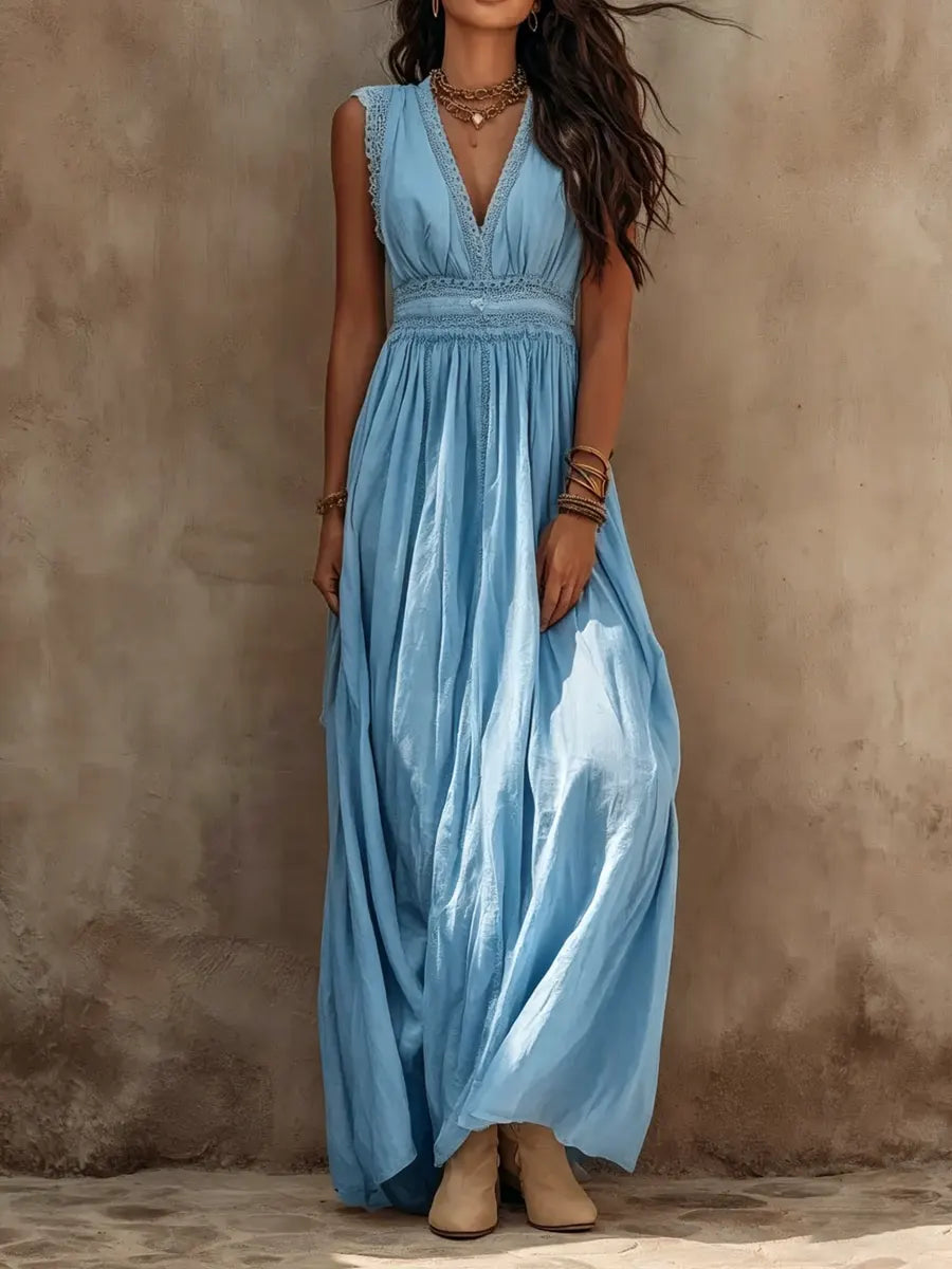 Sophia | Bohemian V-Neck Maxi Dress