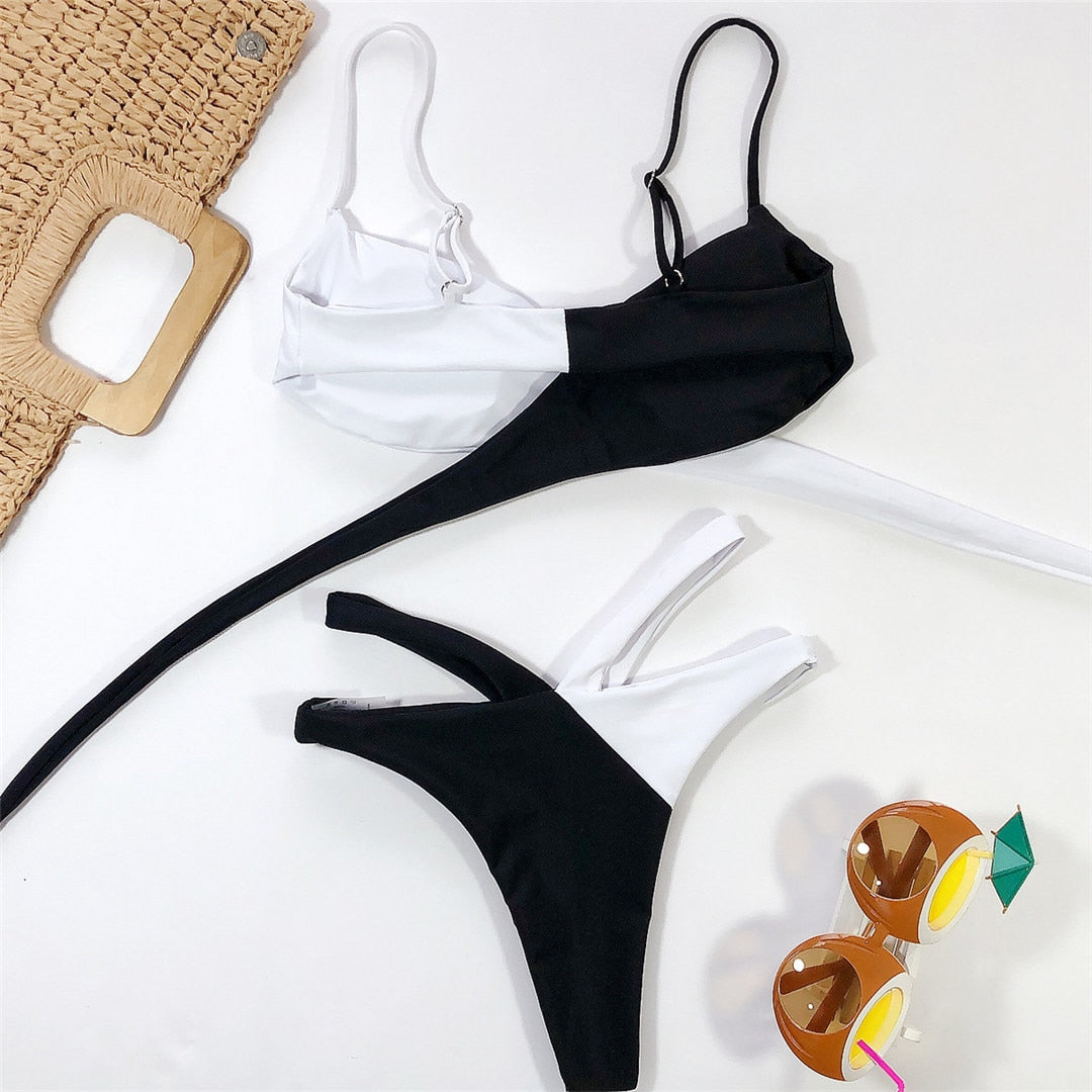 Mid Waist Bikini Set