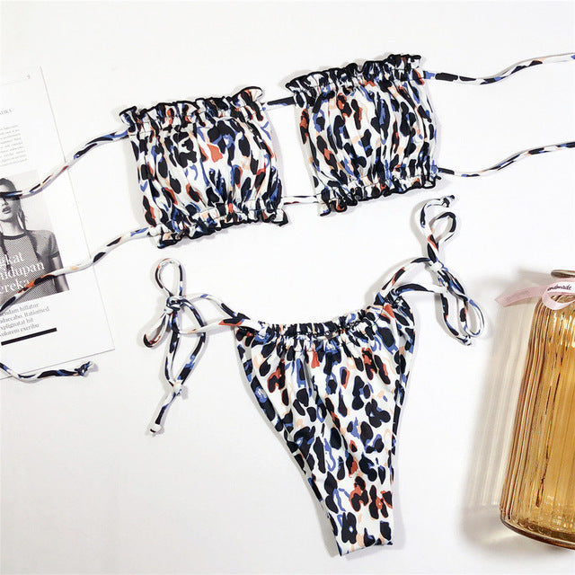 Leopard Bandeau Bikini