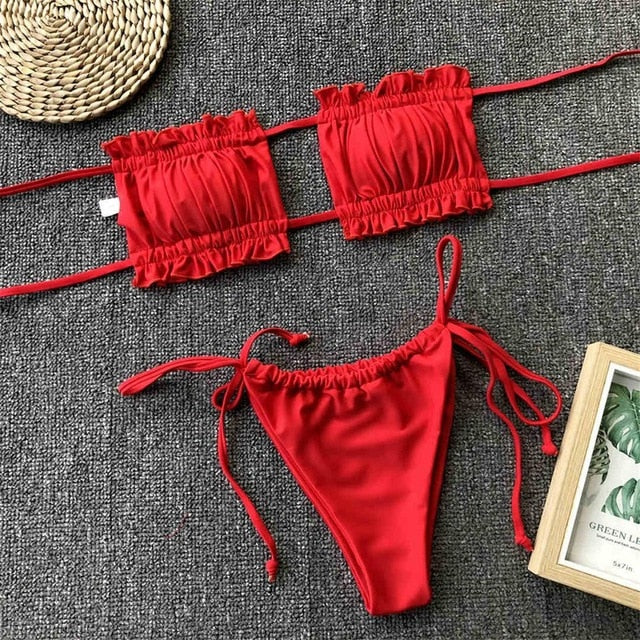 Leopard Bandeau Bikini