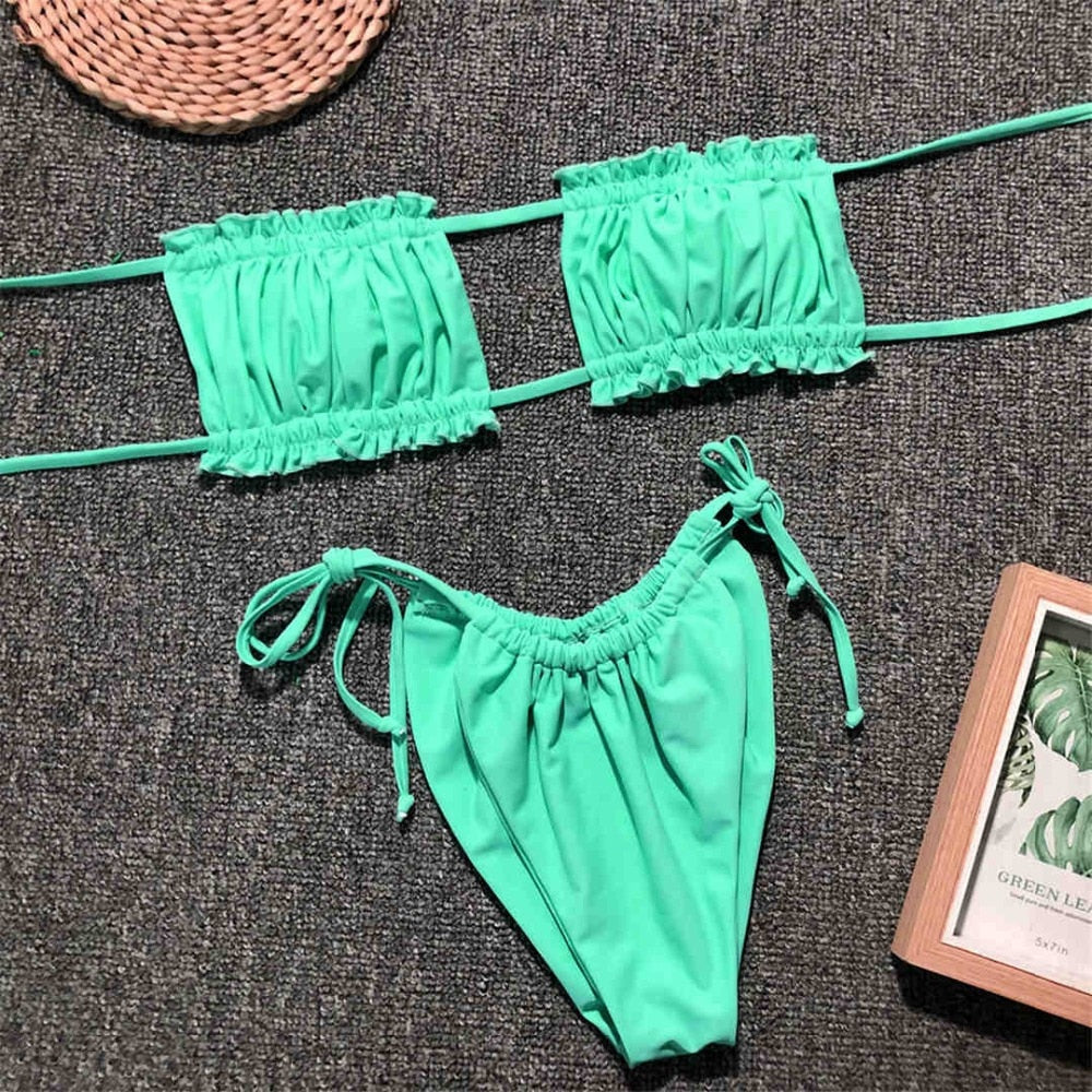 Leopard Bandeau Bikini