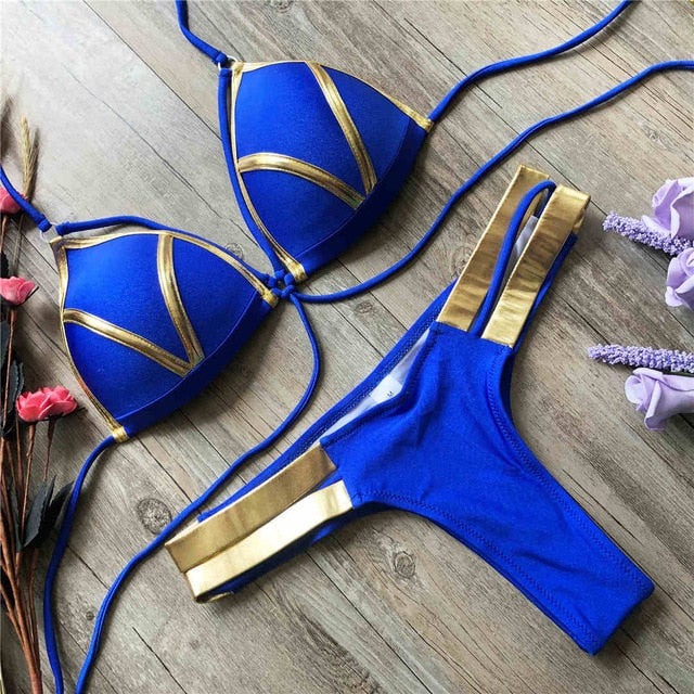 Independent Push Up Bikini Blue