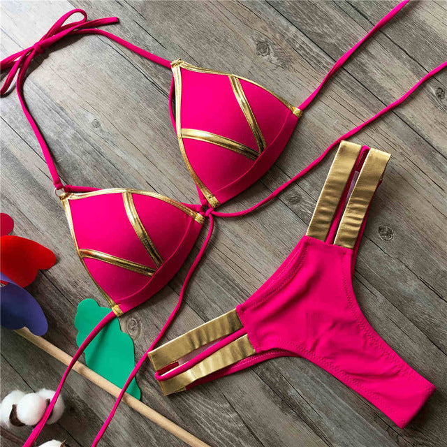 Independent Push Up Bikini Hot Pink