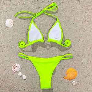 Neon Crystal Bikini With Rhinestone - 5 Colors