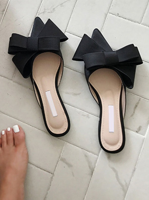 ROTTI BOW SLIPPERS Black