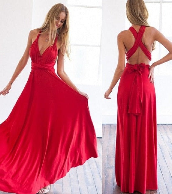 LILIAN MAXI DRESS Red