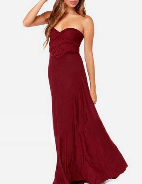 LILIAN MAXI DRESS Burgundy