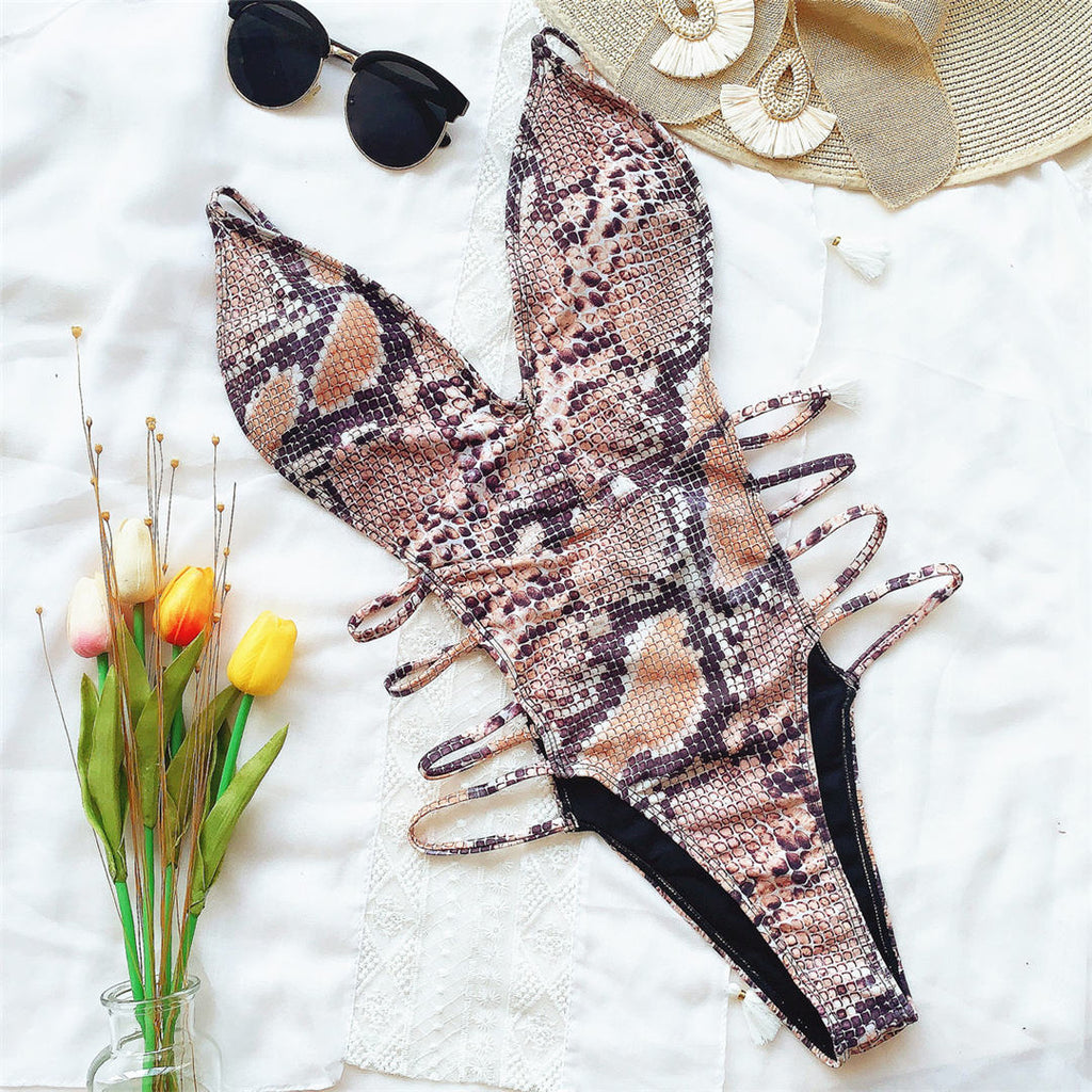 Sexy Snake Skin Monokini Snake Skin