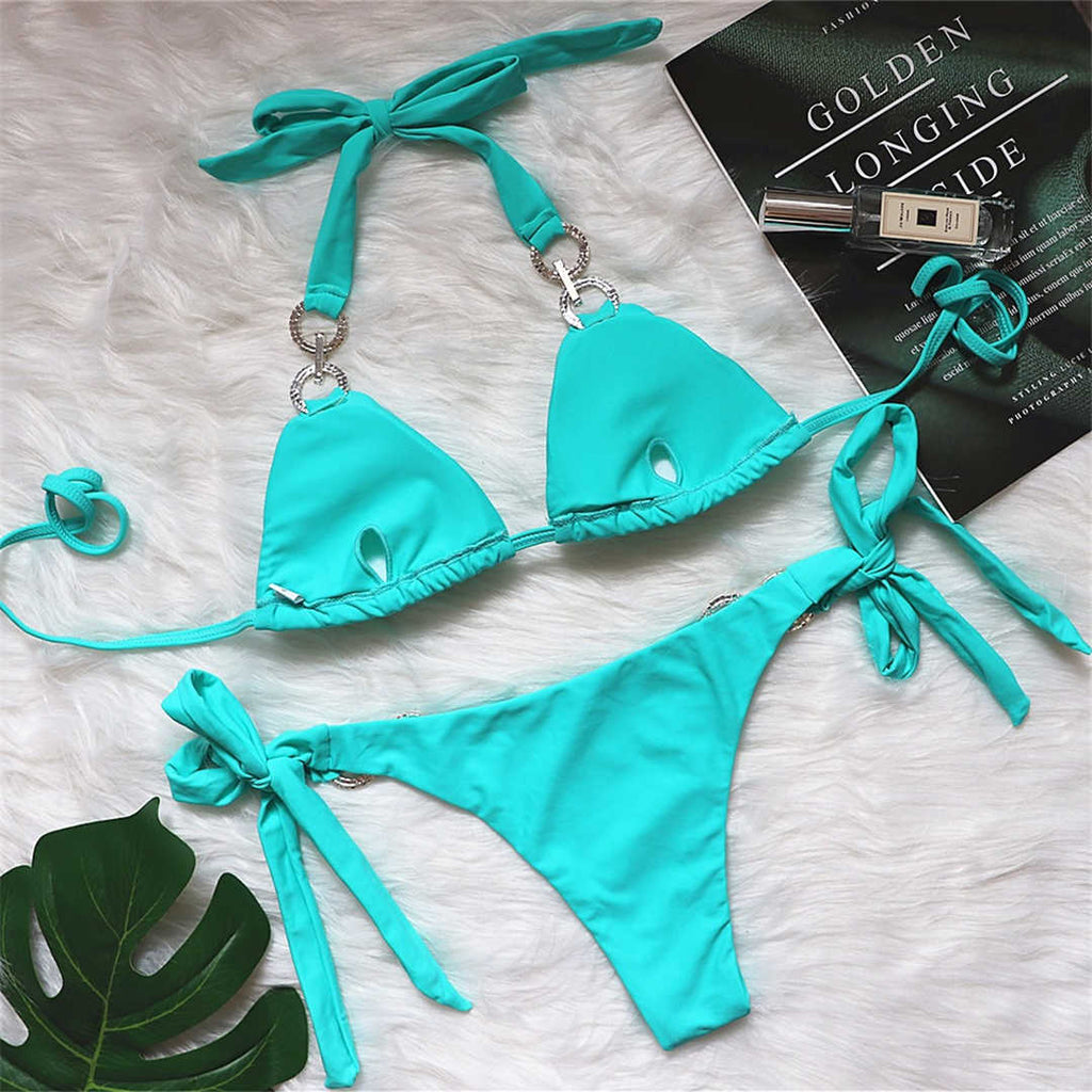 Halter Diamond Ring Bikini