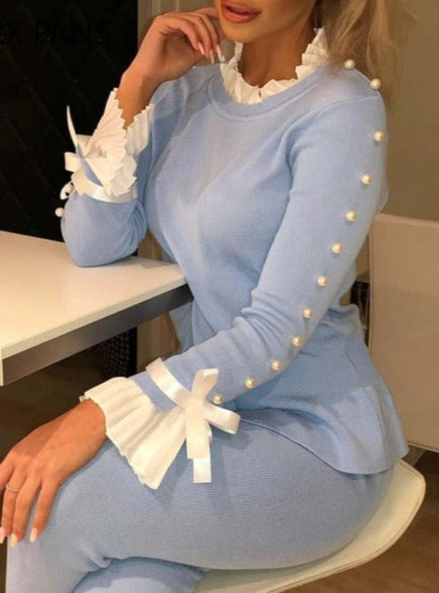 JULIA LOVELY TOP sky blue
