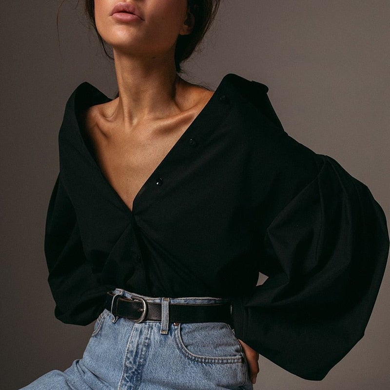 YURENA BLOUSE Black
