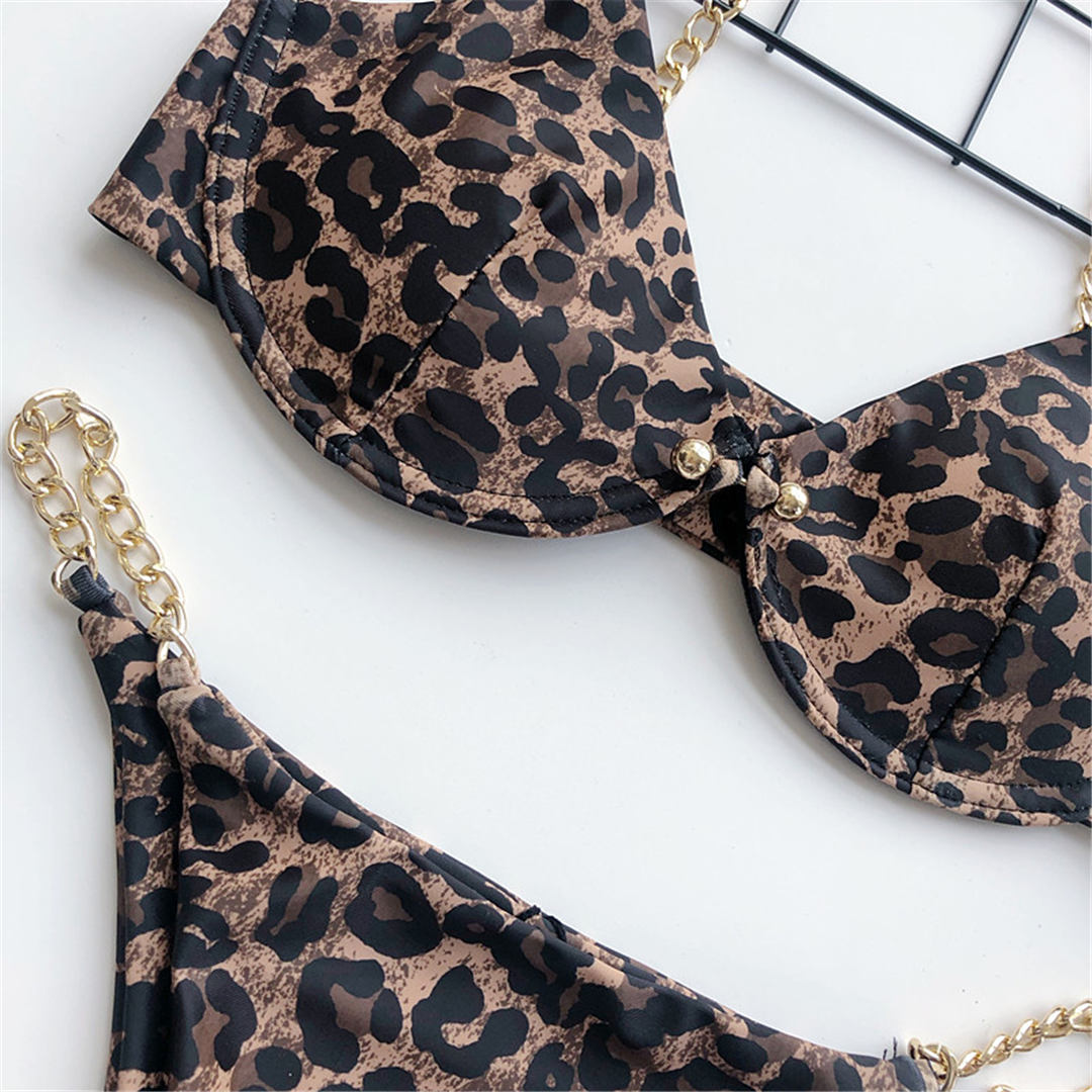 Chain Strap One Piece Swimsuit
