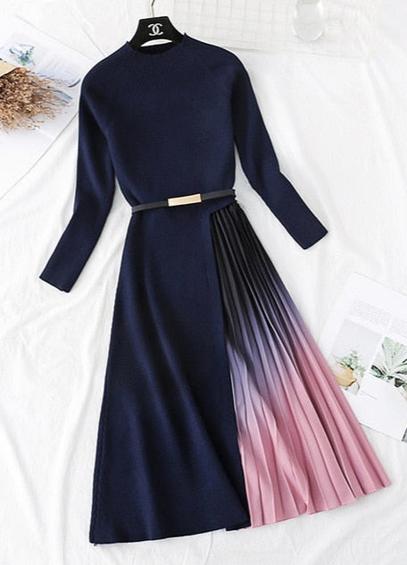NATALIE GRADIENT DRESS blue 8001