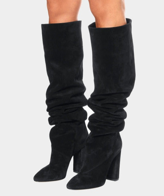 SARRA OVER THE KNEE BOOTS Black