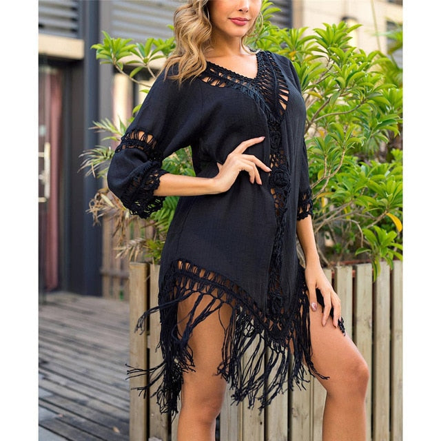Tassel Cover Up Beach Dress