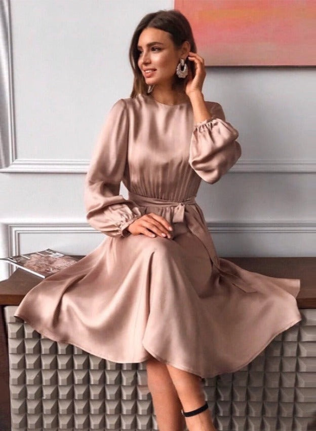 SASHA SATIN DRESS Pinky Beije