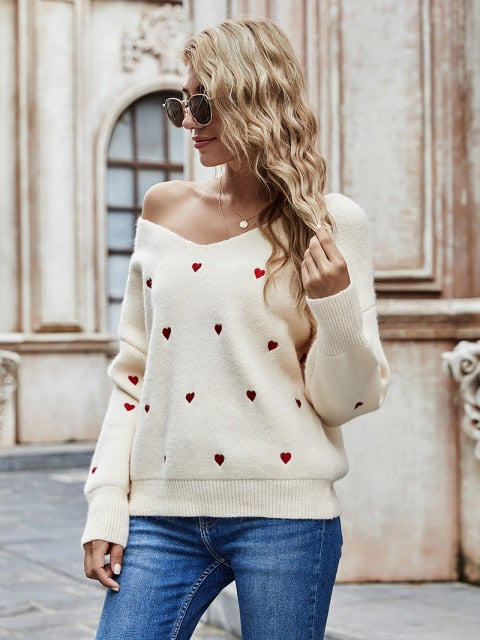 Heart Sweater apricot