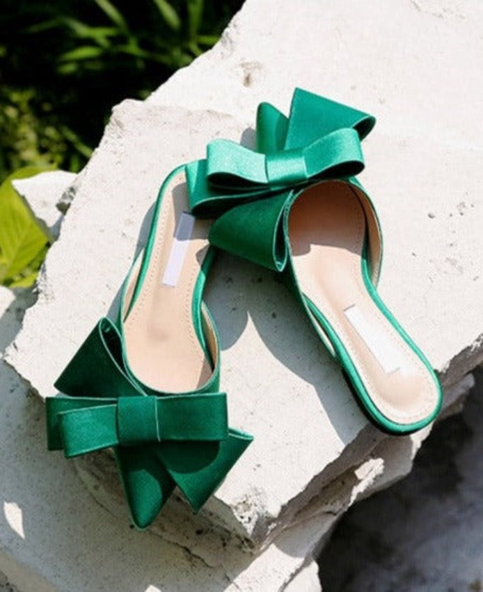 ROTTI BOW SLIPPERS Green