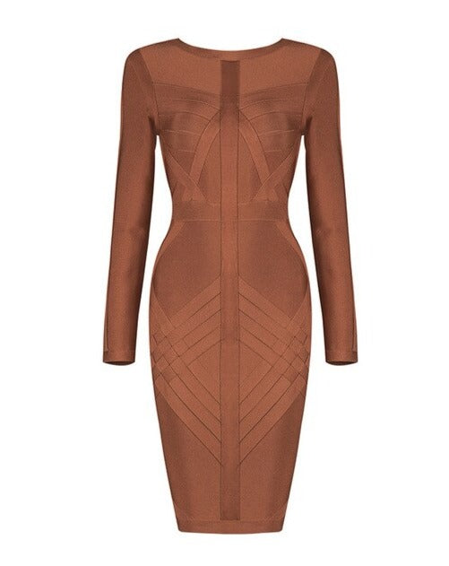 GEORGINA DRESS Brown