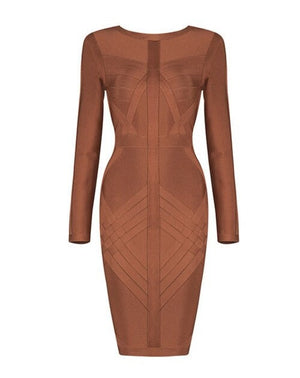 GEORGINA DRESS Brown
