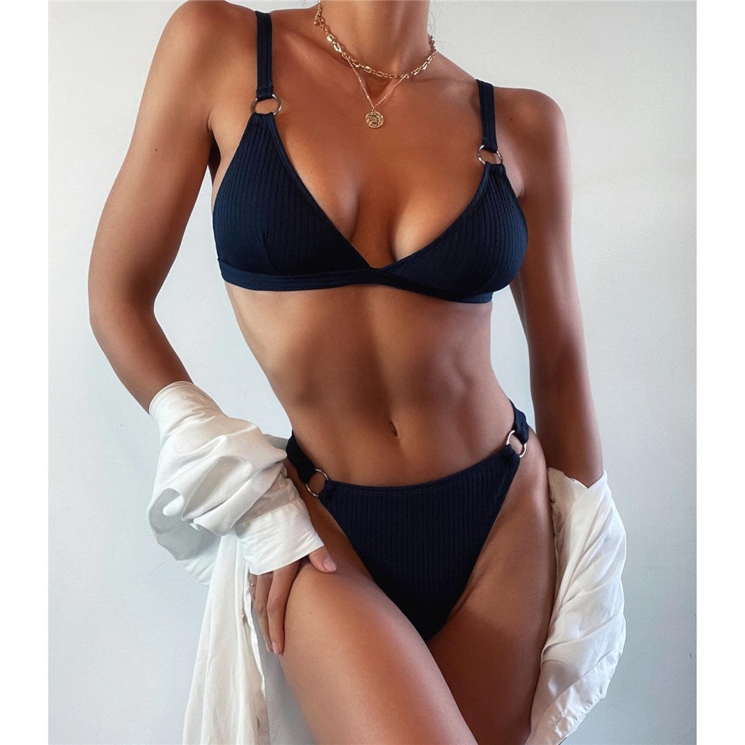 Ribbed Mid Waist Bikini
