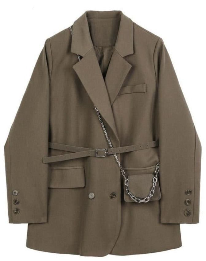 MARCIA CHAIN BLAZER Dark Brown