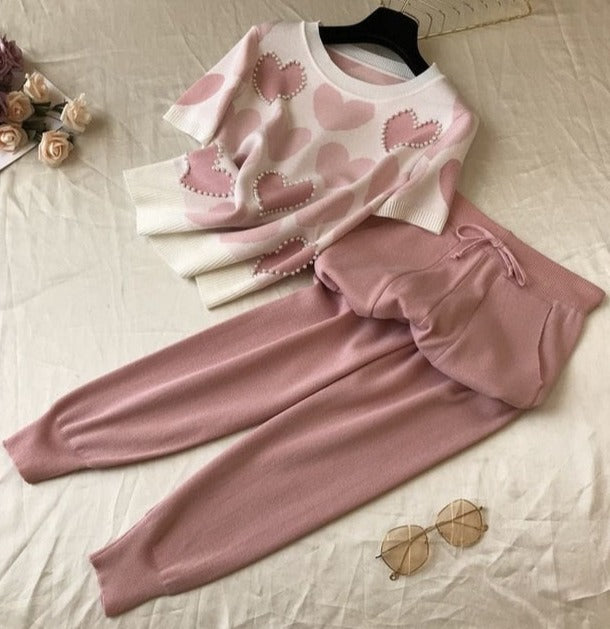 ELVIRA COZY SET pink