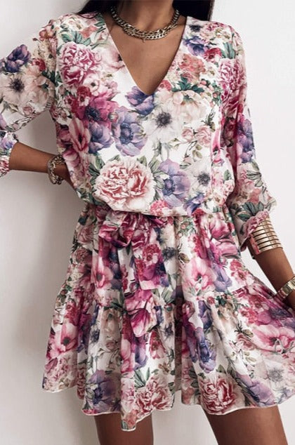 GRETA MINI DRESS Floral pink