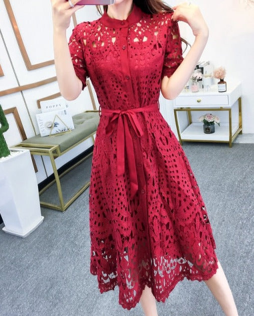 SAMANTHA LOVELY DRESS Red