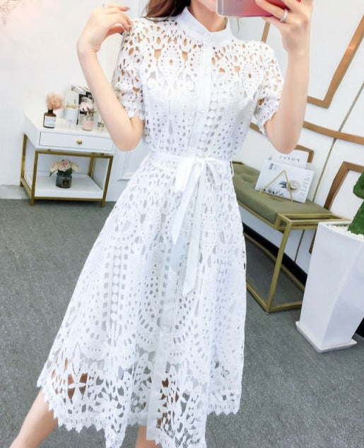 SAMANTHA LOVELY DRESS White