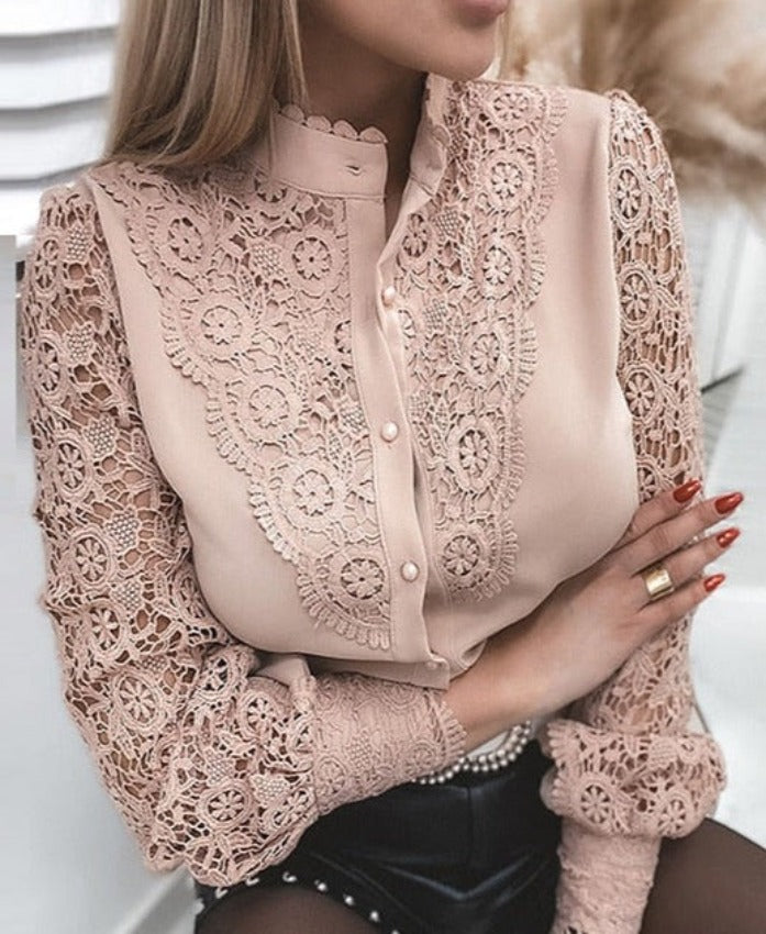 ELLA LACE BLOUSE Cream