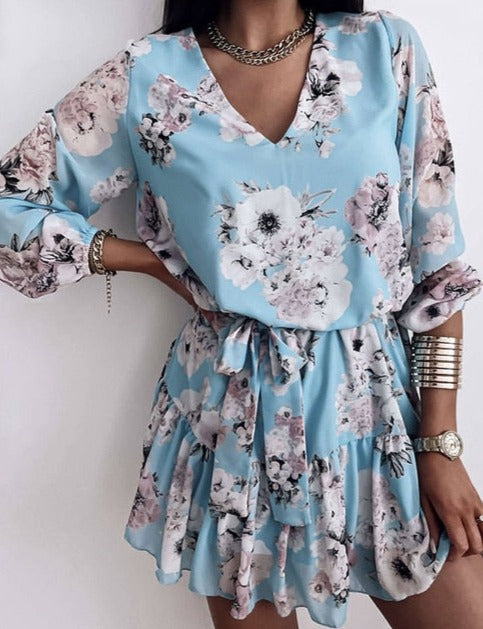 GRETA MINI DRESS Blue