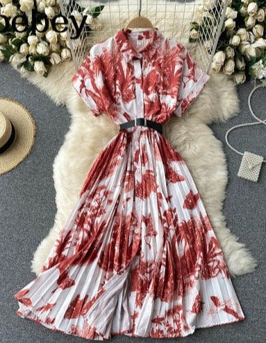 MONNA PALM DRESS Light Brown One Size