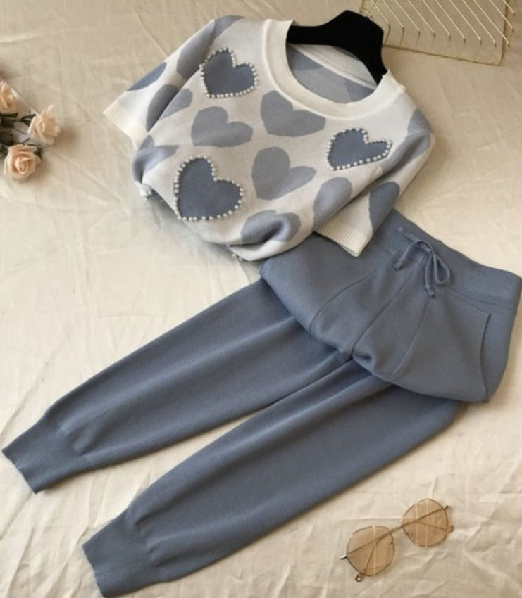 ELVIRA COZY SET blue