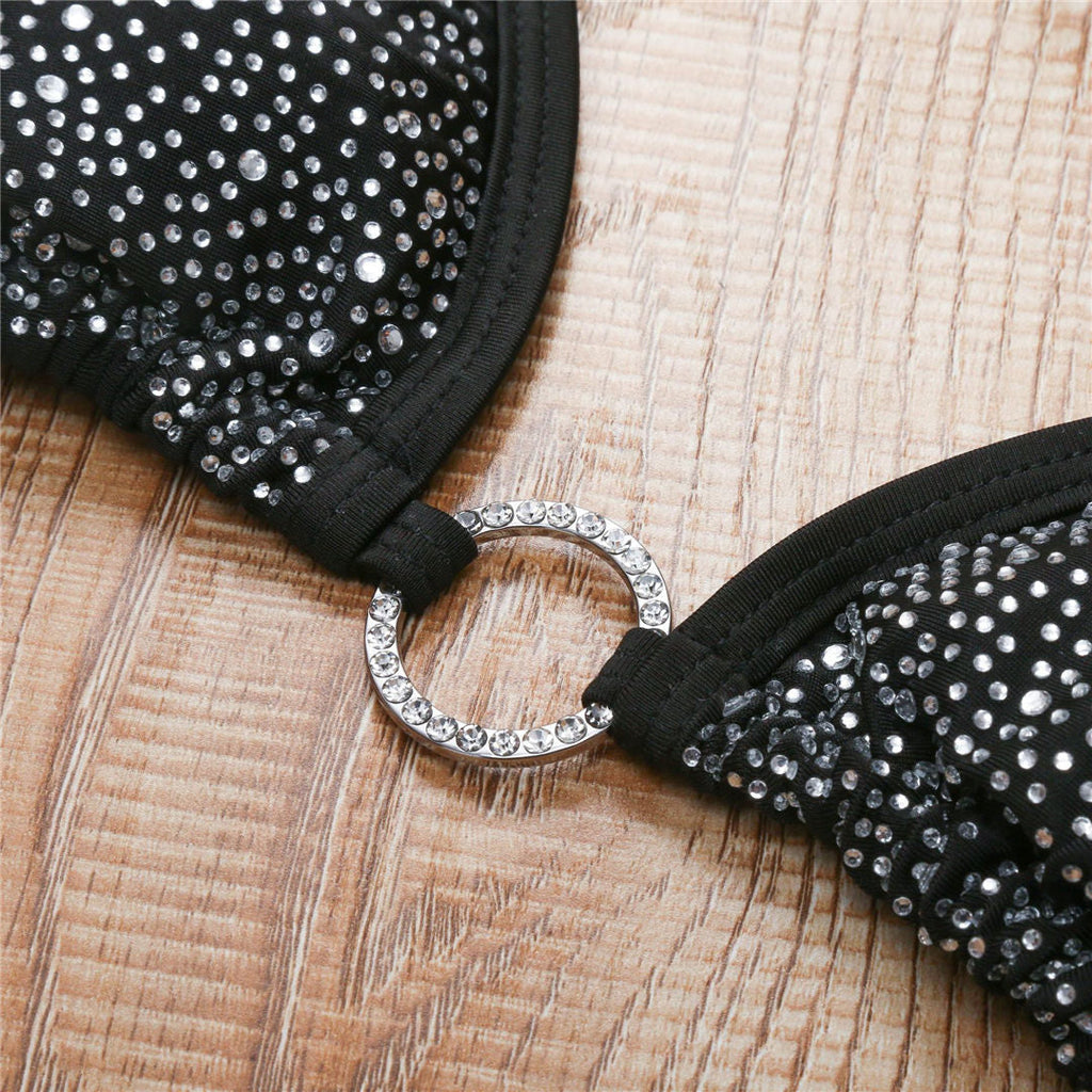 Rhinestone Mini Thong Bikini