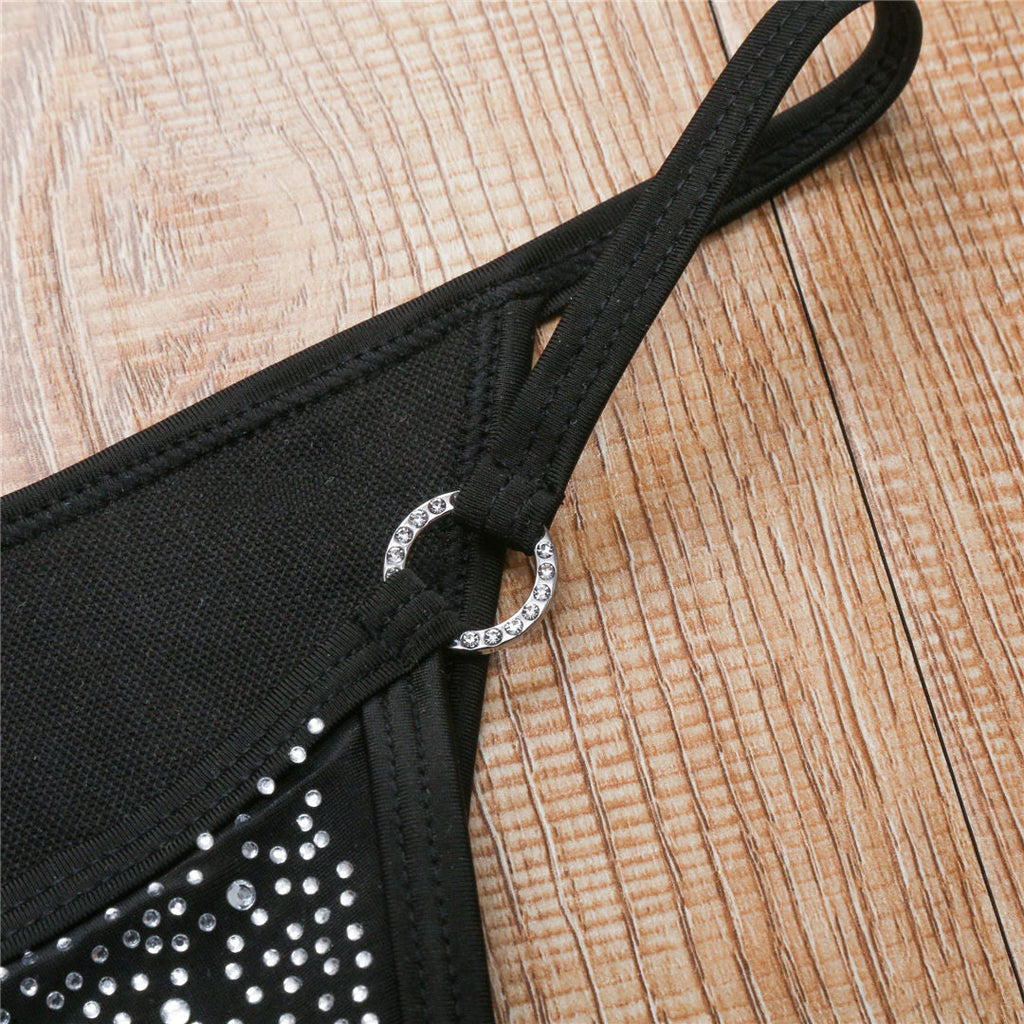 Rhinestone Mini Thong Bikini