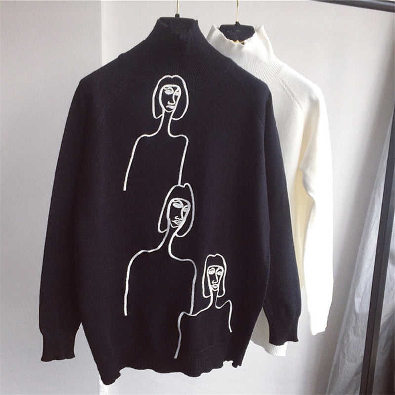 Mujer Sweater One Size black sweater
