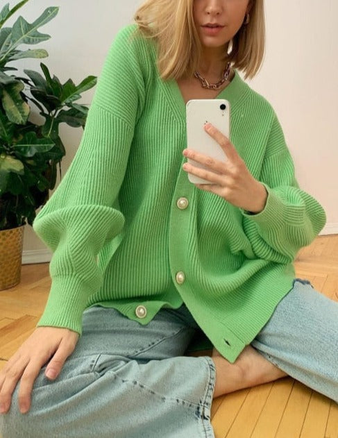BONNIE OVERSIZED CARDIGAN green