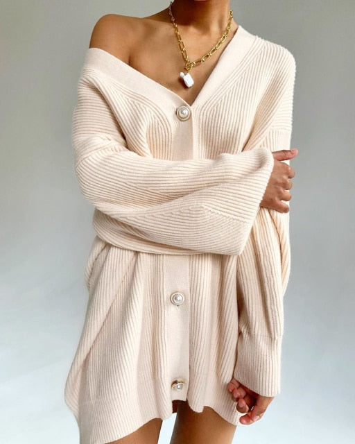 BONNIE OVERSIZED CARDIGAN Beige
