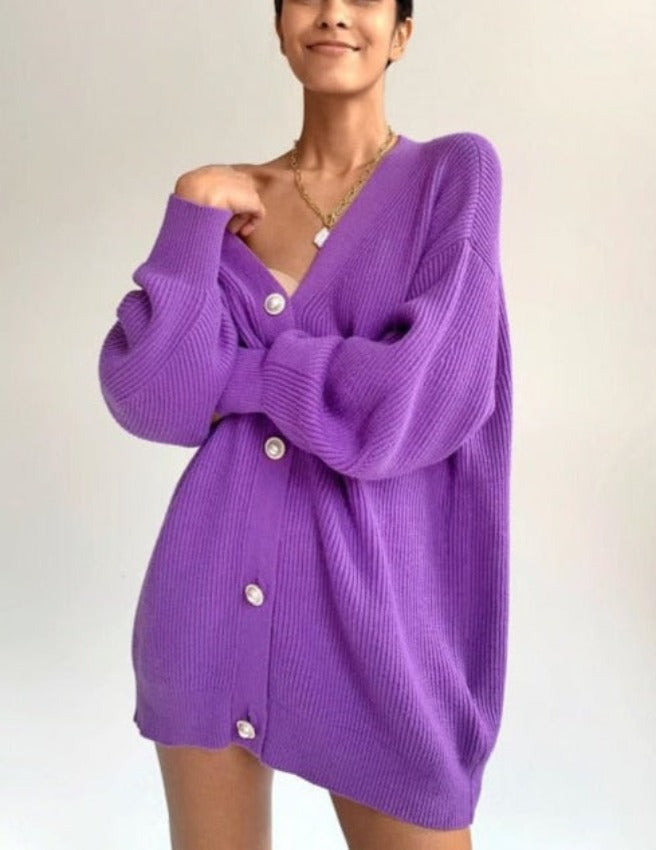 BONNIE OVERSIZED CARDIGAN Purple