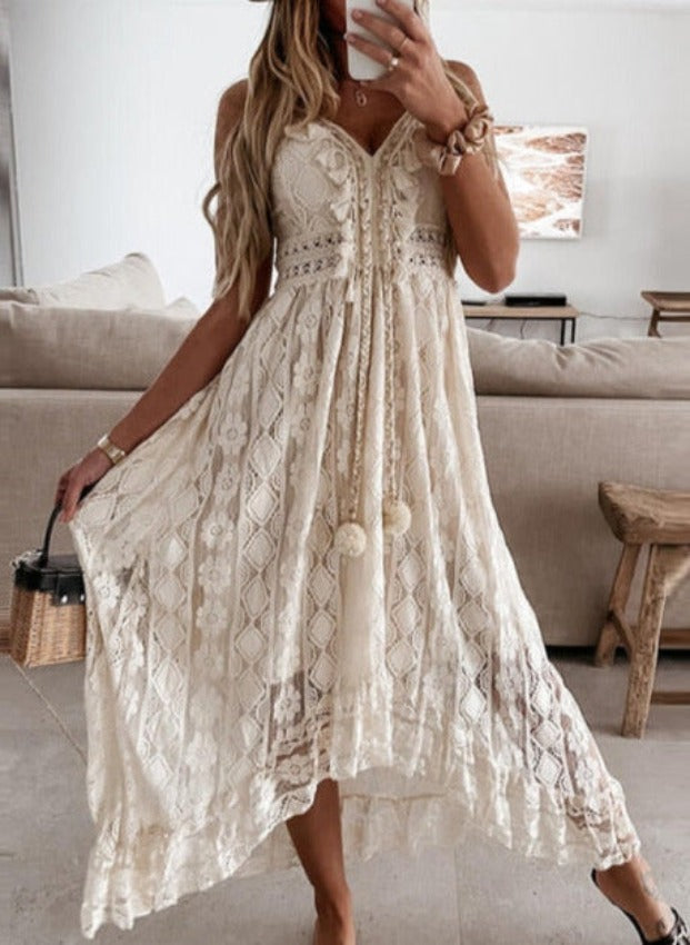 ELONA LACE DRESS Ivory