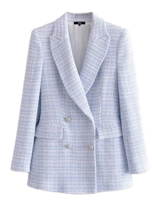 NOELLA TWEED PASTEL BLAZER Pastel Lilac