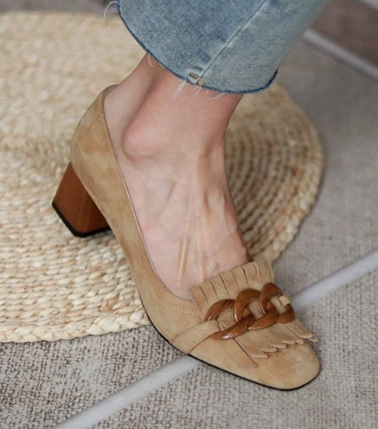 ROELLA SUEDE PUMPS Light Brown