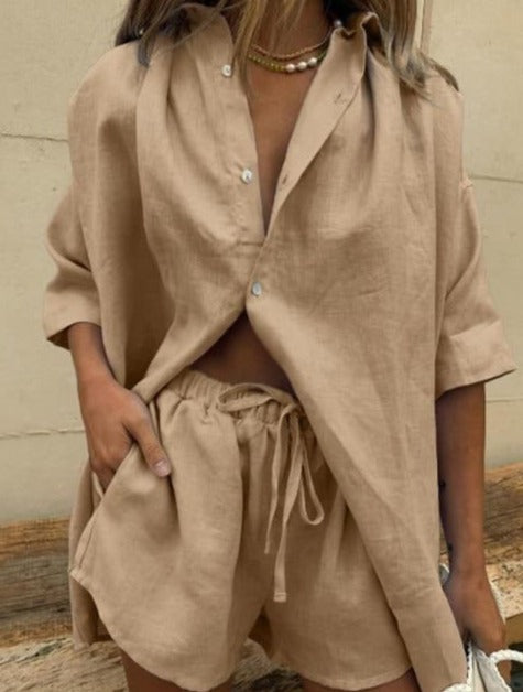 LARRA 2 PIECES SET Khaki