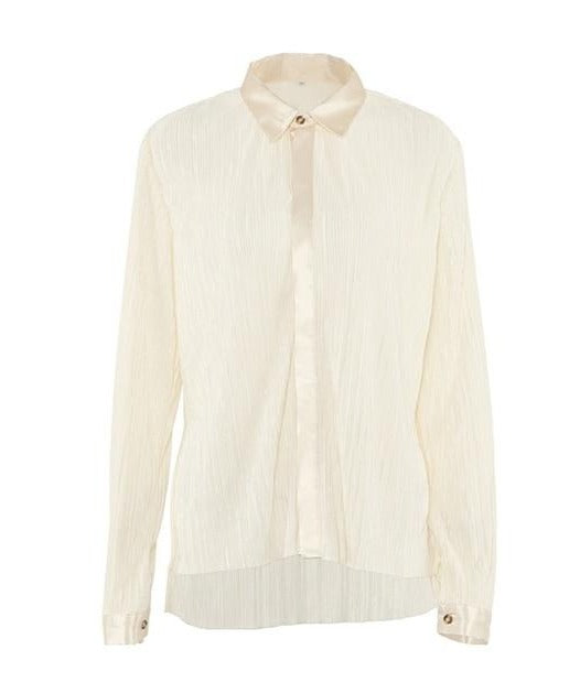 MYCUTURE PLEATED SET Ivory Shirt