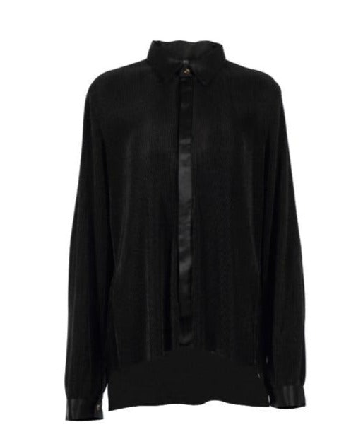 MYCUTURE PLEATED SET Black Shirt