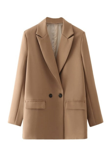 ODRY DOUBLE-BREASTED BLAZER Beige