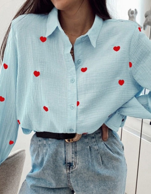 CUPIDON RETRO SHIRT Baby blue
