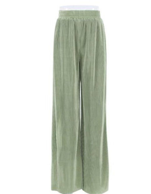MYCUTURE PLEATED SET New Green Pants